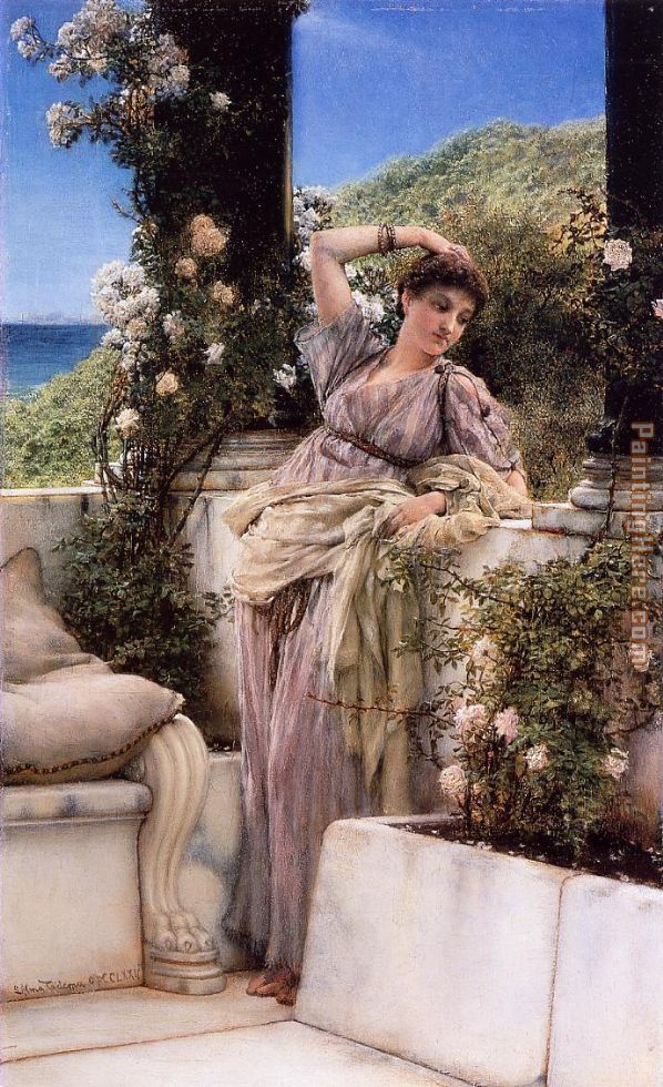 Thou Rose of all the Roses painting - Sir Lawrence Alma-Tadema Thou Rose of all the Roses art painting